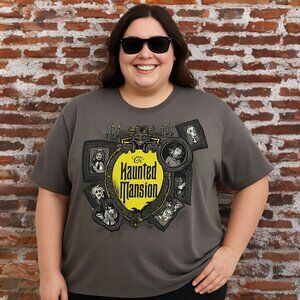Disney Haunted Mansion Graphic Tee Spooky Ghostly Halloween Unisex Shirt Plus 2X